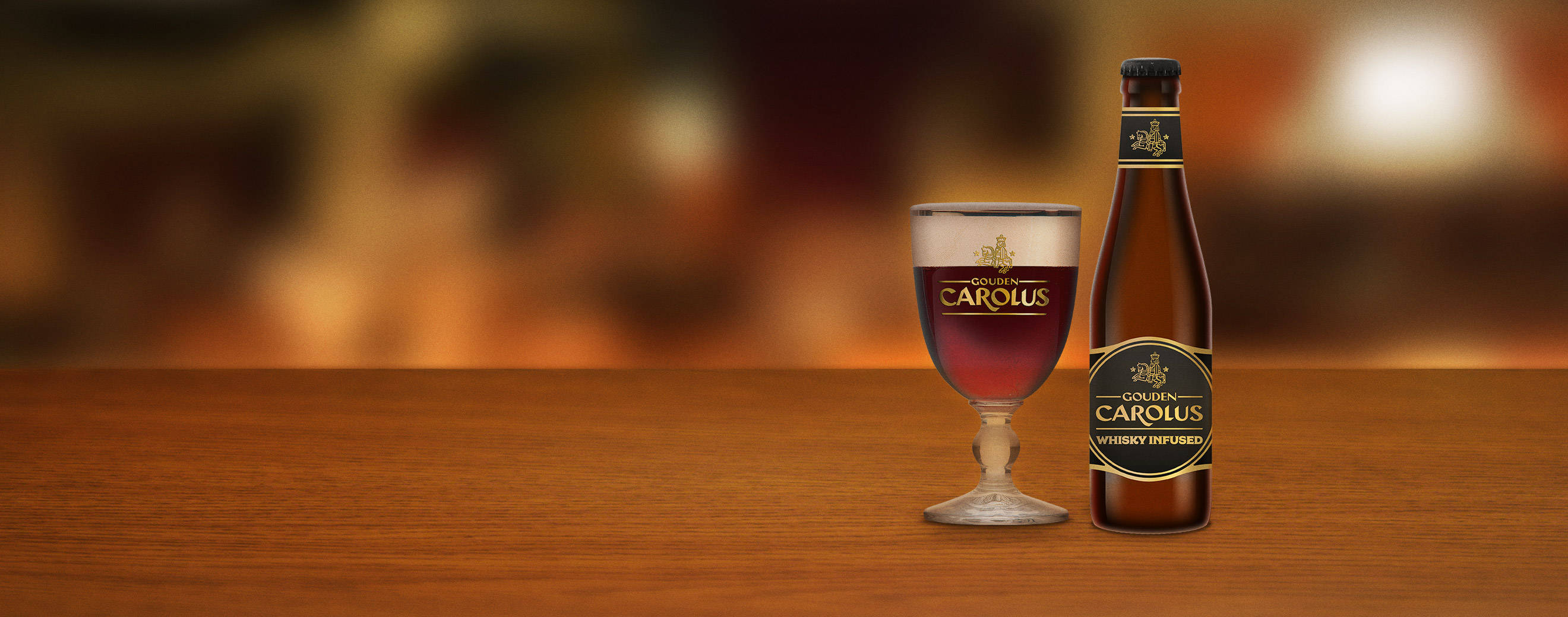 Gouden Carolus Whisky Infused met glas